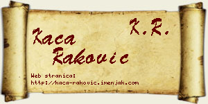 Kaća Raković vizit kartica